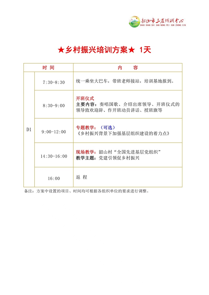 ★鄉(xiāng)村振興培訓方案★ 1天(圖1)